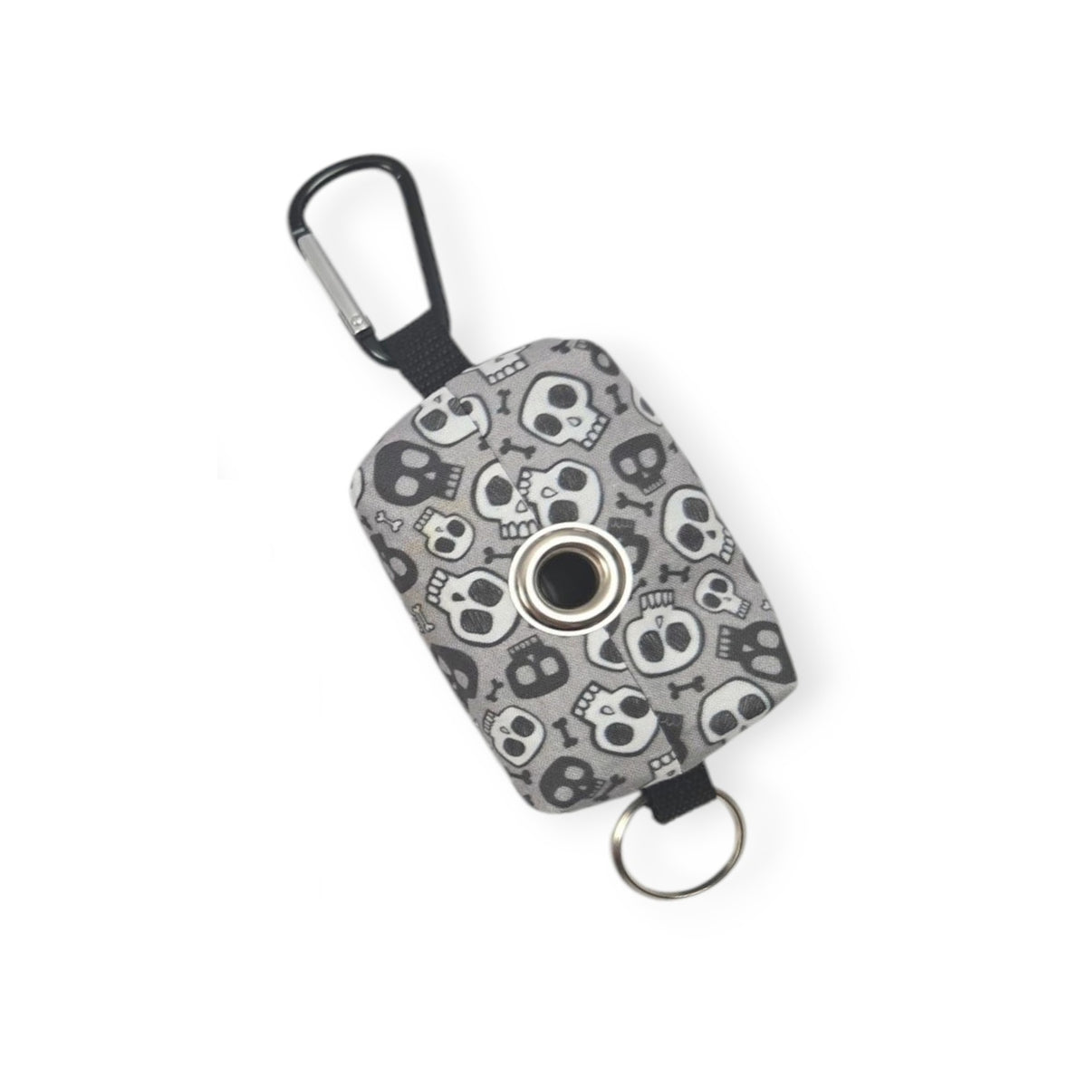 Dog Waste Bag Dispenser - Gray Skulls & Bones