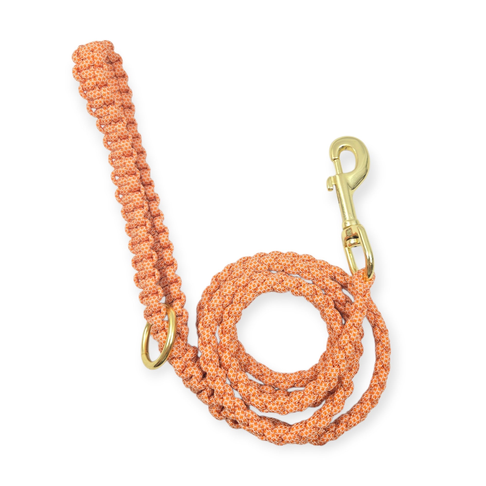 Orange & Cream Paracord leash (5')