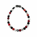 Buffalo Plaid Beaded Collar - 15"