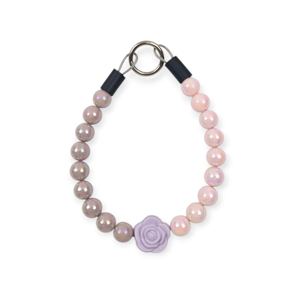 Mauvelous & Pink Pearl Beaded Collar - 11"
