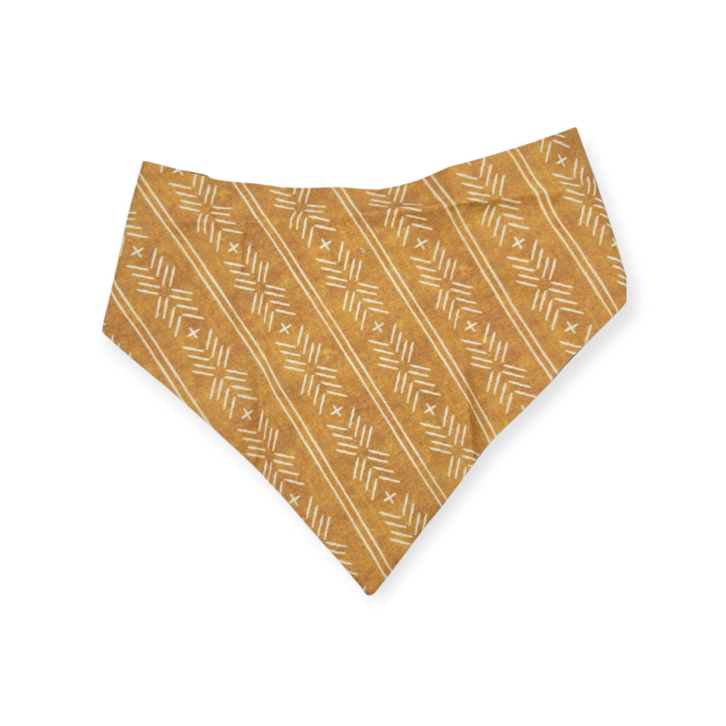 Bobcats /Mustard Mudcloth Reversible Slip-on Scrunchie Bandana (Large/X-Large)