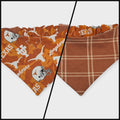 Longhorns/Orange Plaid Reversible Slip-on Scrunchie Bandana (Small)