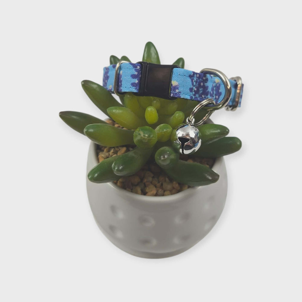 Texas Bluebonnet Wildflowers Kitty Collar (XX-Small)