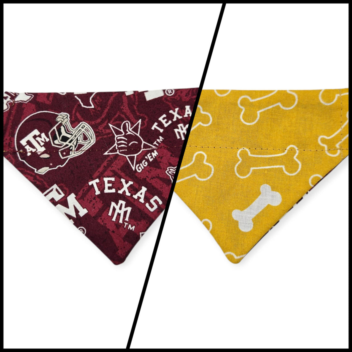 A&M/Mustard Bones Reversible Slide-on Bandana (X-Small)