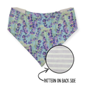 Aromatherapy-Lavender Fields/Purple Ticking Stripe Reversible Bandana