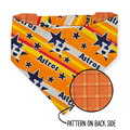 Astros/Orange Plaid Reversible Bandana