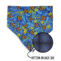 Bluebonnets & Butterflies/Navy Plaid Reversible Bandana