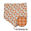 Boho Daisy Football/Orange Fall Plaid Reversible Bandana