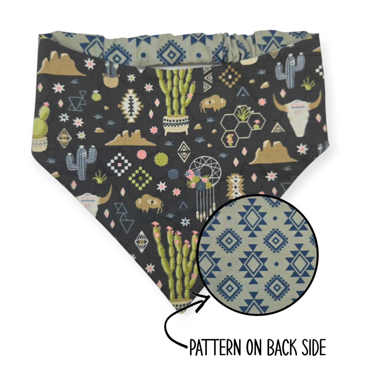 Boho Southwestern Desert/Alpaca Teal Southwestern Reversible Bandana