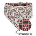 Christmas Rainbows/Snowflake Plaid Reversible Bandana