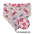 Conversation Hearts Bones/Kisses Reversible Bandana