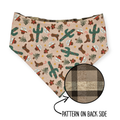 Cowboy Christmas/Brown Plaid Reversible Bandana