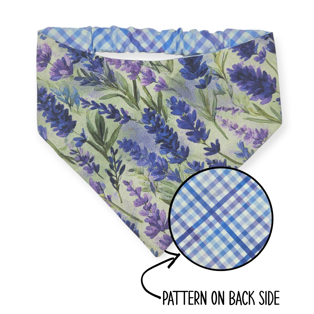 Fields of Lavender/Purple Weave Diagonal Plaid Reversible Bandana