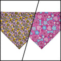 Pink Craft Beer/Love Paws Reversible Slide-on Bandana (Medium)