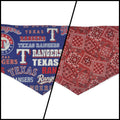 Rangers/Red Paisley Tie-on Bandana (Medium)