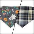 Lick or Treat/Plaid Slip-on Scrunchie Bandana (X-Small)