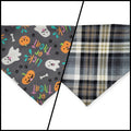 Lick or Treat/Plaid Slip-on Scrunchie Bandana (Small)