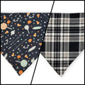 Halloween Candy/Plaid Reversible Slide-on Bandana (Medium)
