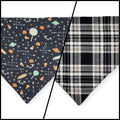 Halloween Candy/Plaid Reversible Slide-on Bandana (Large)