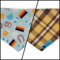 Oktoberfest/ Mustard Plaid Slip-on Scrunchie Bandana (Small)