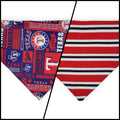 Rangers/Nautical Stripe Slip-on Scrunchie Bandana (Medium/Large)