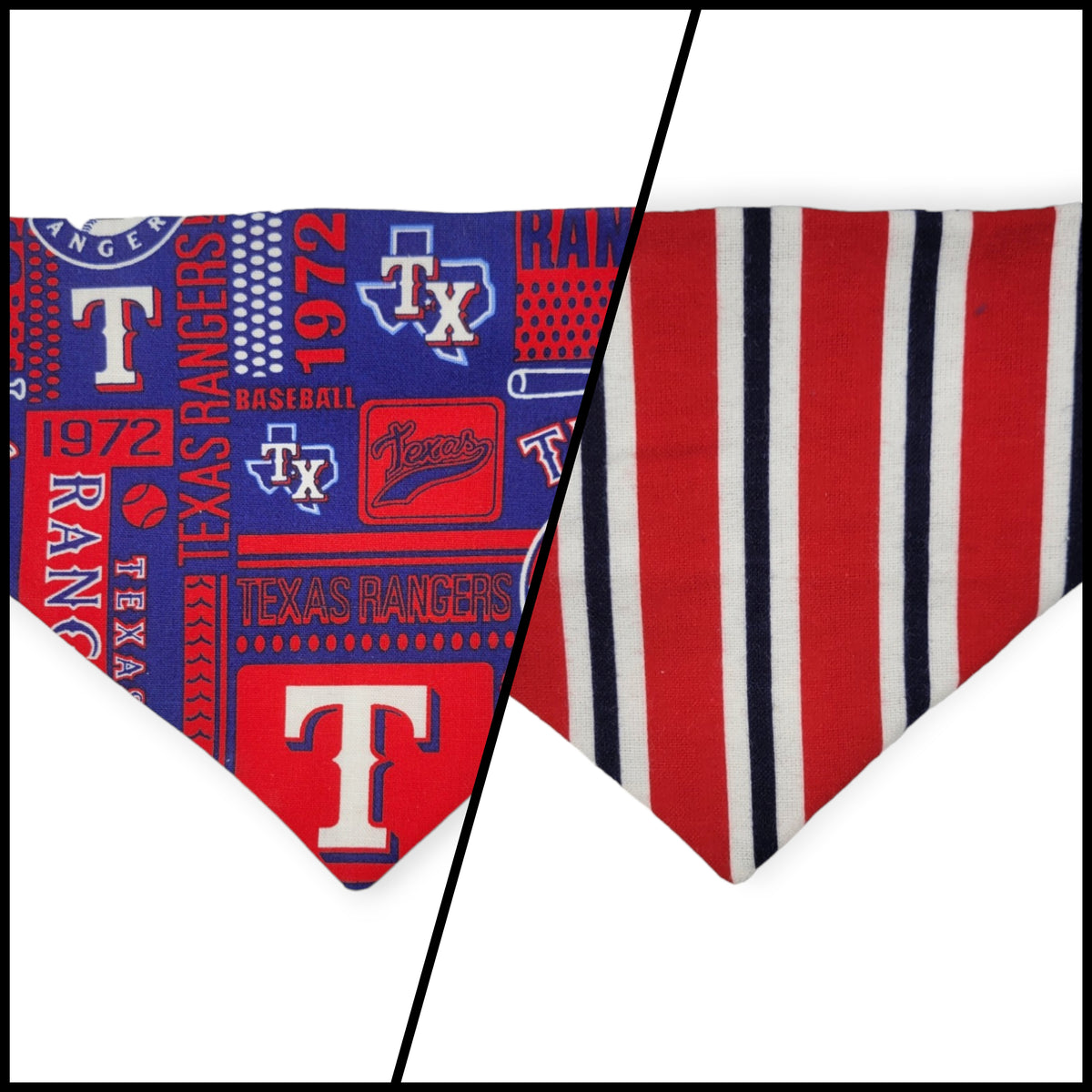 Rangers/Nautical Stripe Slip-on Scrunchie Bandana (Small)
