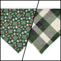 Cookie Tester/Green Plaid Slide-on Bandana (X-Large)