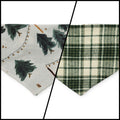 Christmas Tree Farm/Green Plaid Slip-on Scrunchie Bandana (X-Small/Small)