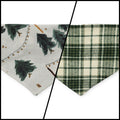 Christmas Tree Farm/Green Plaid Slip-on Scrunchie Bandana (X-Small)