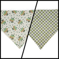 Rainbow Shamrock/Green Plaid Slip-on Scrunchie Bandana (X-Large)