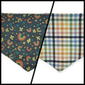 Lucky Charms/ Rainbow Plaid Reversible Slip-on Scrunchie Bandana (Large)