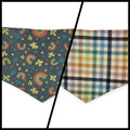 Lucky Charms/ Rainbow Plaid Slip-on Scrunchie Bandana (Medium/Large)