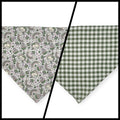 St. Patrick's Day Unicorns & Rainbows/Sage Plaid Slide-on Bandana (X-Large)