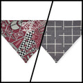 Aggies/ Charcoal Plaid Reversible Slide-on Bandana  (Small)