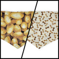 Potatoes/Brown Dog Bones Tie-on Bandana (Large)