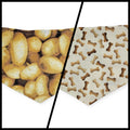 Potatoes/Brown Dog Bones Reversible Tie-on Bandana (Small)