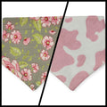 Ambleside Cobblestone Gray/Pink Cow Spots Slip-on Scrunchie Bandana (XX-Small)