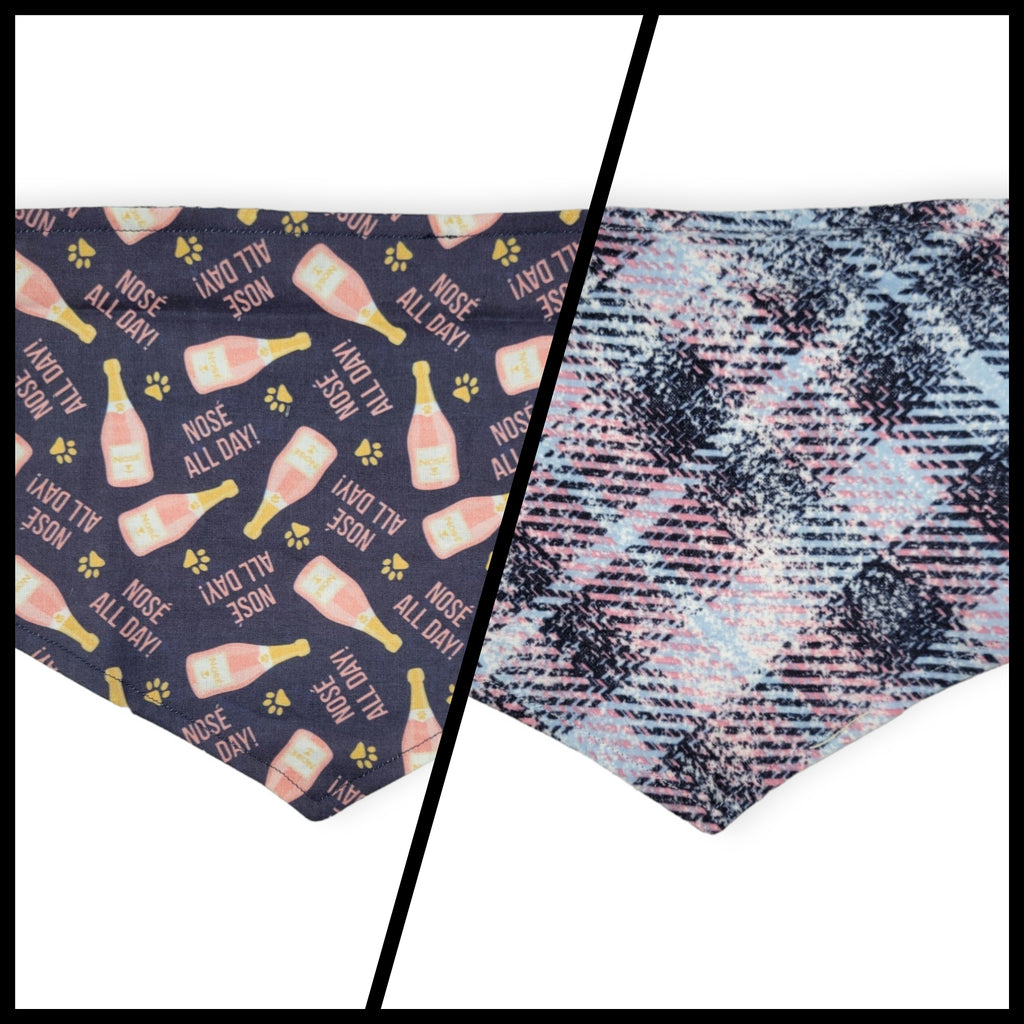 NosÃƒÆ’Ã†â€™Ãƒâ€ Ã¢â‚¬â„¢ÃƒÆ’Ã¢â‚¬Å¡Ãƒâ€šÃ‚Â© All Day/ Periwinkle Plaid Reversible Tie-on Bandana (Medium)