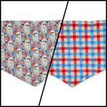 Patriotic Ghosts/Patriotic Plaid Tie-on Bandana (Medium)
