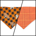 Longhorns Plaid/Orange Plaid Slip-on Scrunchie Bandana (Medium)