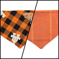 Longhorns Plaid/Orange Plaid Slip-on Scrunchie Bandana (Small)