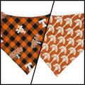 Longhorns/Orange Plaid Slip-on Scrunchie Bandana (Medium)