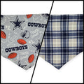 Cowboys/Dallas Plaid Reversible Tie-on Bandana (Large)