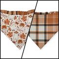 Cowboy Halloween/Burnt Orange Plaid Slip-on Scrunchie Bandana (X-Large)