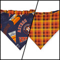 Astros/ Orange Fall Plaid Slip-on Scrunchie Bandana (Large)