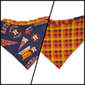 Astros/ Orange Fall Plaid Slip-on Scrunchie Bandana (Large/X-Large)