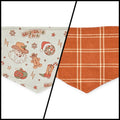 Christmas Ya'll/Rust Fall Plaid Tie-on Bandana (Small)