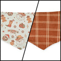 Christmas Ya'll/Rust Fall Plaid Reversible Tie-on Bandana (Medium)