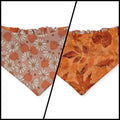 Daisy Pumpkins/ Orange Leaves Slip-on Scrunchie Bandana (Small)