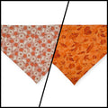 Daisy Pumpkins/ Orange Leaves Reversible Slide-on Bandana (X-Large)